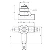 Чертеж Клапан термостатический VALTEC под приварку, левый, d - 26, d1 - 21, d2 - 26 [Артикул: VT.035.L.04]