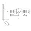 Чертеж Трубка Т-образная РТП DELTA аксиальная приборная, латунь, хромированная, под надвижную гильзу, d - 20, d1 - 16, длина 250 мм [Артикул: 29335 (RTP)]