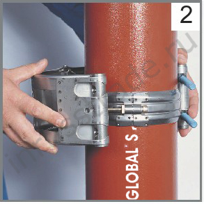 UNIVERSAL-KRALLE grip collar is mounted over connecting coupling