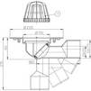 Draft Hutterer & Lechner Flat-roof drain with leaf strainer, ball-joint, DN50/75 [Code number: HL 80.3]