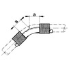 Draft REHAU RAUTITAN pipe bend bracket 45° with springs, d - 16 [Code number: 11391211002 / 139 121 002]