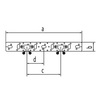 Draft [TEMPORARILY NOT SUPPLIED] - REHAU RAUTITAN Double bracket with universal holes, 75/150 type [Code number: 11055361008 / 105 536 008]