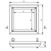 Draft ATT Inspection hatch, gas-tight, height 100 mm, dimensions 900x900 mm [Code number: K 9x9_gazonepr.]
