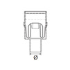 Draft SINIKON Drain adjustable, straight, PP, plastic grate 150x150 (white), d - 50 [Code number: 15.D.050.R.P.B]