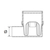 Draft SINIKON Drain adjustable, sidemount, PP, plastic grate 150x50 (white), d - 110 [Code number: 15.B.110.R.P.B]