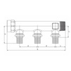 Draft REHAU RAUTITAN RX+ Compression sleeve manifold for three pipes, R/Rp - 3/4", d - 16 [Code number: 14563851001 / 456 385 001]