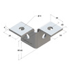 Draft Mounting angle 3D two-sided, type 38-41, 4F4 [Code number: 09254003]