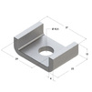 Draft Clamp bracket, type 28, width 25 mm, 4F, D10,5 (price on request) [Code number: 09113002]