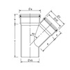 Draft SitaPipe PP T-piece 45° of PP, d - 125, d1 - 110 (price on request) [Code number: 60051112]