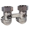 Photo REHAU RAUTITAN ball valve set with a connecting nipple, angle, G - 1/2-G 3/4 [Code number: 12407371001 / 240 737 001]