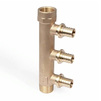 Photo REHAU RAUTITAN RX+ Compression sleeve manifold for three pipes, R/Rp - 3/4", d - 16 [Code number: 14563851001 / 456 385 001]