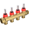 Photo Giacomini Build-up manifold with shut-off balancing valves and flow meters, d - 1", d1 - 3/4"E, 2 outlets (price on request) [Code number: R583MY102]