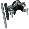Photo VMP Plumbing clamp PREMIUM, d - 3/4" (25-28), included (dowel + stud +locking ring), stud 10*100, dowel 12*60, metal thickness 0.8 mm, nut bolt М10 (in the package 150 pcs) (price on request) [Code number: 6f0164]